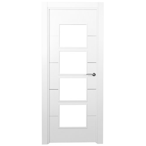 Pack 6 perchas grises 27 puerta paris blanco de apertura izquierda de 72.5 cm