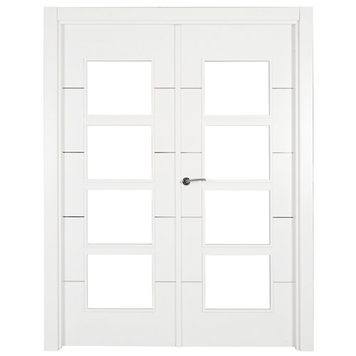 Puerta de interior corredera sidney roble de 72.5 cm 28 puerta paris blanco de apertura derecha de 145 cm