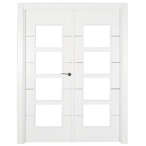 Puerta acristalada oslo acacia 110x72,5 cm d 24 puerta paris blanco de apertura izquierda de 125 cm