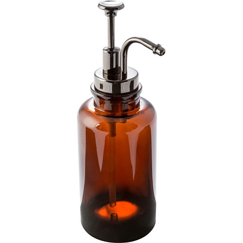 Dispensador de jabón pharmacy de cristal naranja / cobre