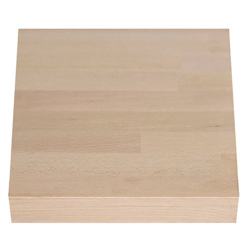 Encimera madera maciza haya bordes rectos biselados 65 x 200 x 26 mm