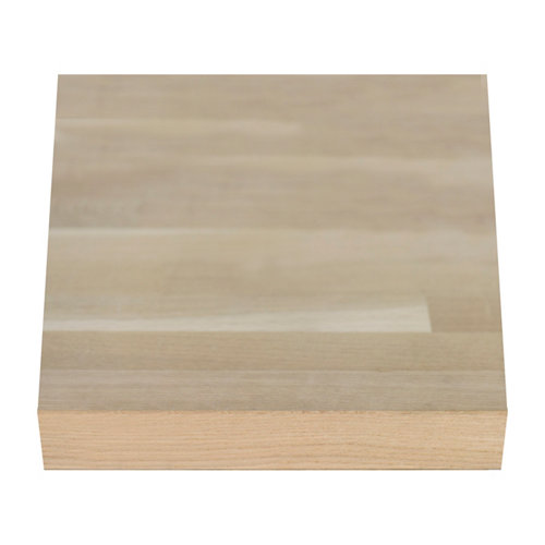 Encimera madera maciza roble bordes rectos biselados 65 x 250 x 38 mm
