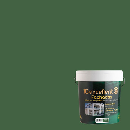 Pintura para fachadas 10excellent azul añil mate 15l de la marca EXCELLENCE en acabado de color Verde fabricado en Varios, ver descripción