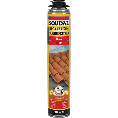 Espuma de poliuretano tejas soudal pistola 750 ml