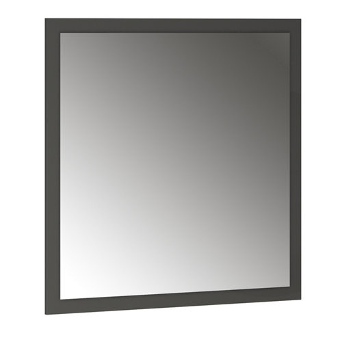 Espejo de baño asimétrico gris / plata 80 x 70 cm