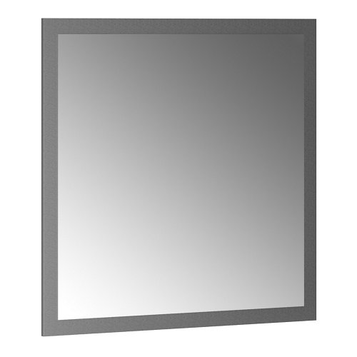 Espejo de baño asimétrico gris / plata 80 x 70 cm
