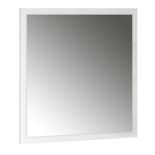 Espejo de baño asimétrico blanco 80 x 70 cm