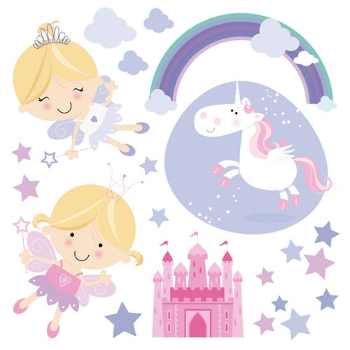 Stickers infantil 3d unicornio 30x30 cm
