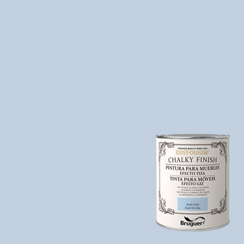Pintura a la tiza chalky finish rust-oleum 750 ml azul cielo