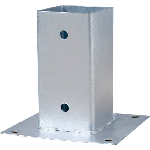 Soporte poste para suelo hormigón de acero galvanizado para poste de 12 x 12 cm