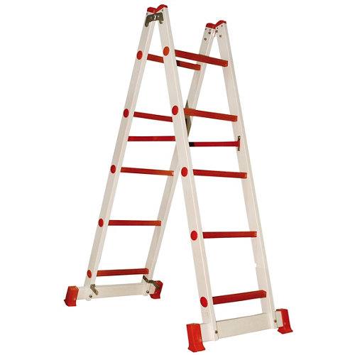 Escalera tijera fibra 5+5 peldaños 1,5 m