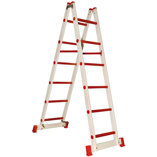 Escalera tijera fibra 6+6 peldaños 1,8 m