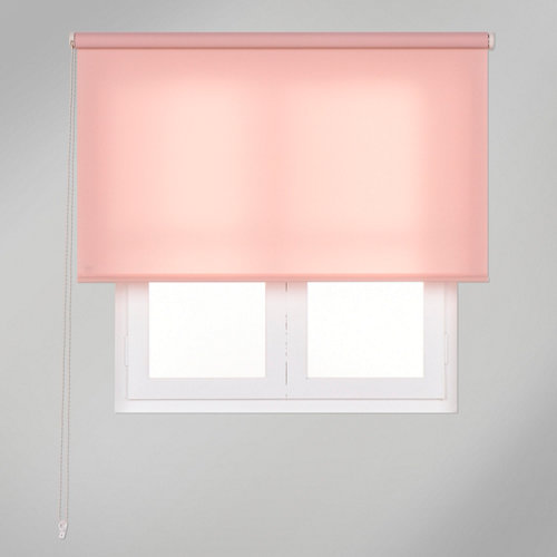 Estor enrollable translúcido trends rosa de 90x250cm