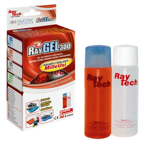 Gel aislante raytech bicomponente rojo de 300 ml