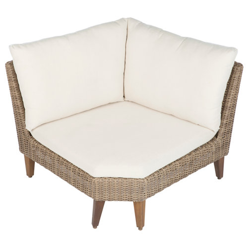 Sillón de jardín esquinero de aluminio lanzarote marrón