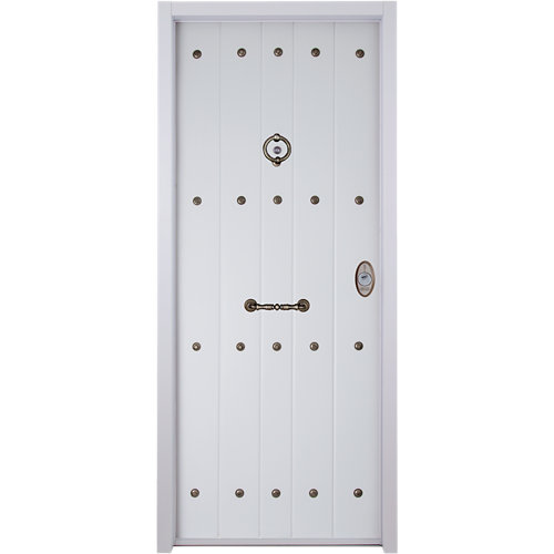 Puerta doble con cristal berna roble gris 110x105(62+42)cm d 25 Puerta de entrada acorazada blanco rústica de apertura izquierda de 89x206 cm