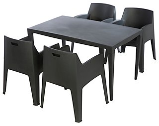 simpático Murciélago Nuez Conjunto de muebles de exterior Master de resina para 4 comensales · LEROY  MERLIN
