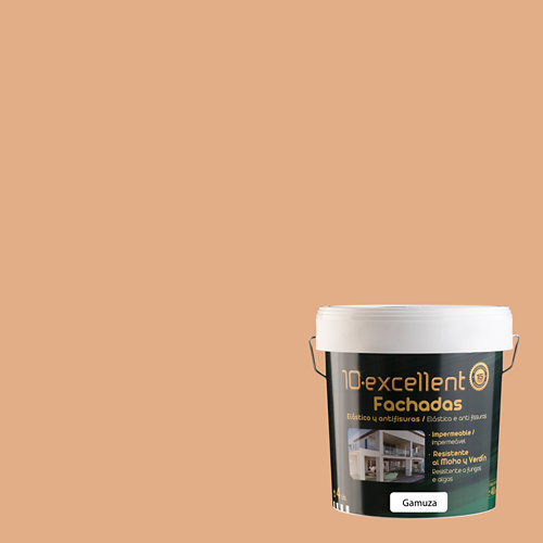 Pintura para fachadas elastica 10excellent pardo mate 15l de la marca EXCELLENCE en acabado de color Marrón fabricado en Varios, ver descripción