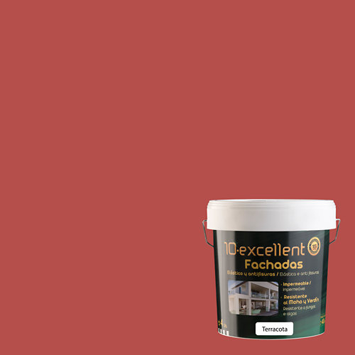 Pintura para fachadas elastica 10excellent albero mate 15l de la marca EXCELLENCE en acabado de color Rojo fabricado en Varios, ver descripción