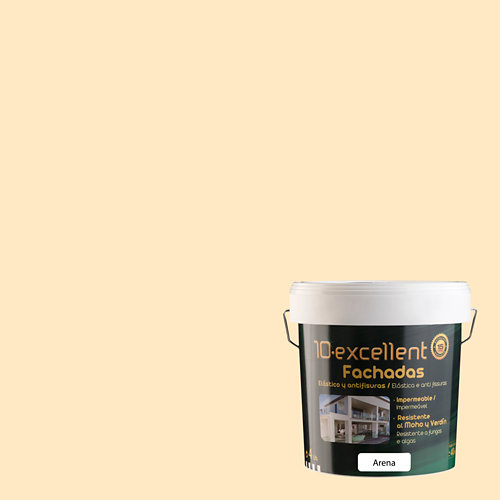 Pintura para fachadas elastica 10excellent arena mate 4l