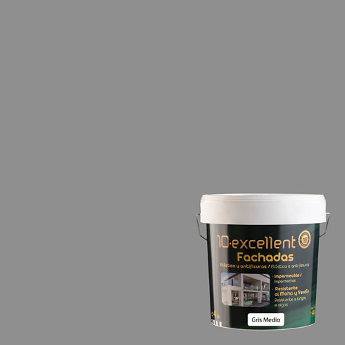 Pintura para fachadas 10excellent azul marino mate 15l de la marca EXCELLENCE en acabado de color Gris / plata fabricado en Varios, ver descripción