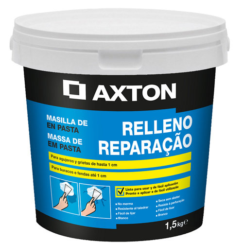 Plaste en pasta para rellenar axton 1 5 kg