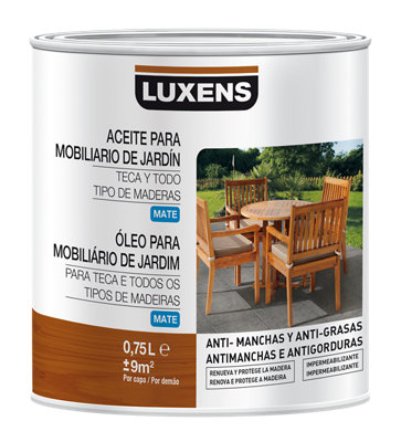 Aceite de teca para madera LUXENS 750 ml incoloro
