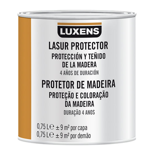 Protector madera exterior luxens satinado 750 ml roble oscuro