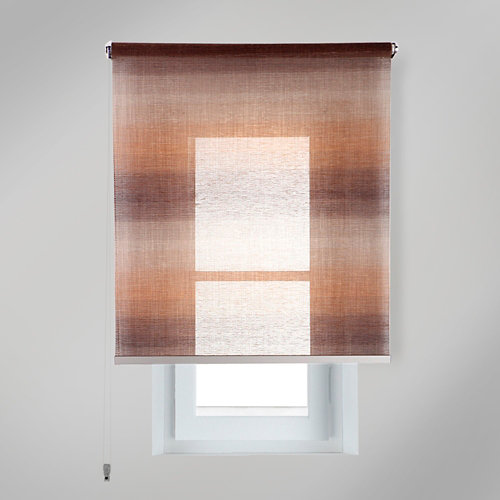 Estor enrollable translúcido tokyo vison marrón de 139x230cm