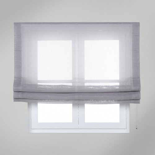 Estor plegable gris flamen 75x250 cm