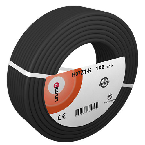 Cable eléctrico lexman h07vz1 negro 6 mm² 50 m