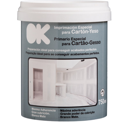 Esmalte para sanitario brillante v33 500ml blanco 22 Imprimación para cartón-yeso ok de 0 75l