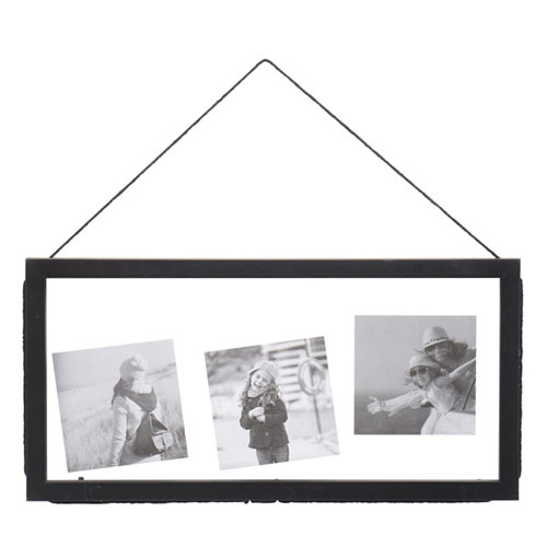 Multifotos marco madera negro 39x19 5 cm