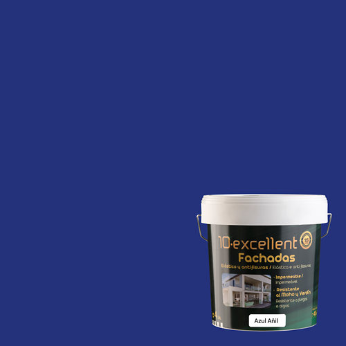 Pintura para fachadas elastica 10excellent azul añil 4l