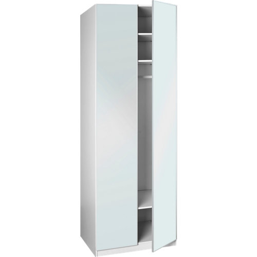 Kit de peldaños steel para escalera de diametro 140cm cromo 26 Puerta abatible armario botero espejo de 30x228 cm