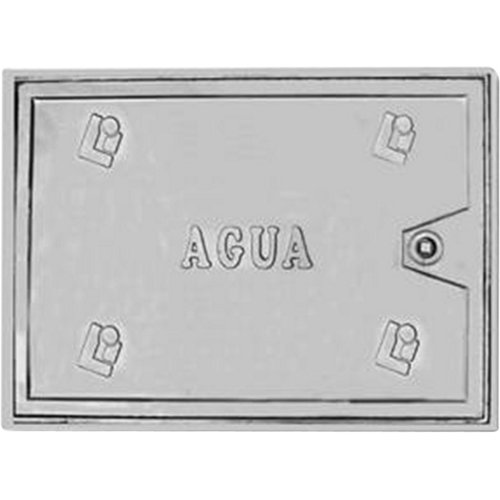 Puerta de contador de aluminio con llave de 35x23 cm