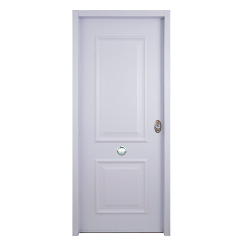 Puerta de entrada acorazada serie v 2 cuadros izquierda blanco/blanco 89x206 cm