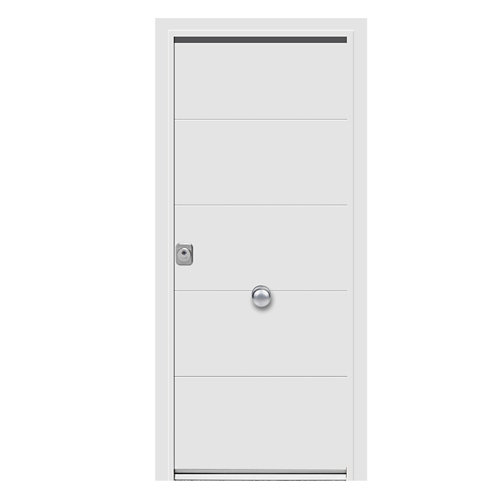 Puerta de entrada acorazada lucerna derecha blanco/blanco de 90.3x208 cm