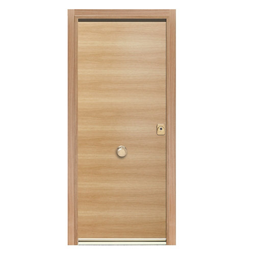 Puerta de entrada acorazada 400 izquierda roble/blanco de 90.3x208 cm