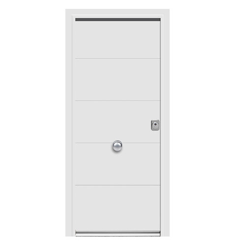 Puerta de entrada acorazada 400 lucerna izquierda blanco/blanco de 90.3x208 cm