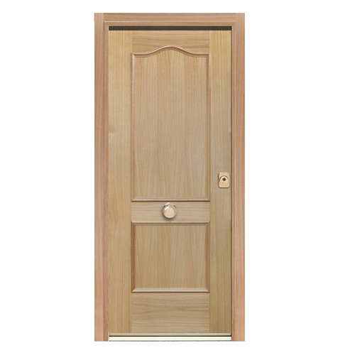 Puerta de entrada acorazada 300 provenzal izquierda roble/blanco de 90.3x208 cm