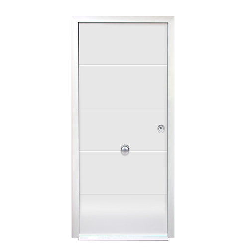 Puerta de entrada acorazada 3101 lucerna izquierda blanco/blanco de 90x209 cm