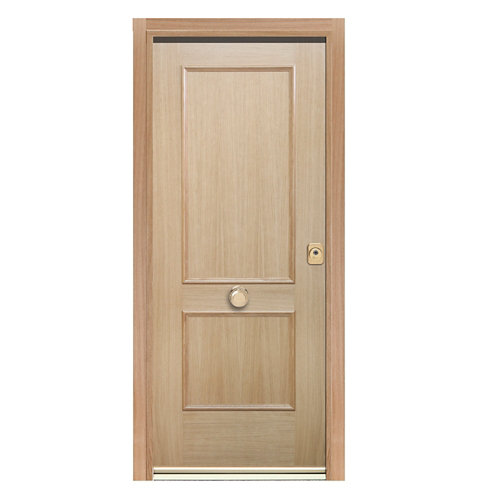 Puerta de entrada acorazada 300 izquierda roble/blanco de 90.3x208 cm