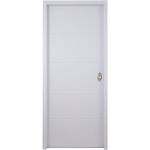 Puerta de entrada acorazada serie v lucerna blanca izquierda de 90x210 cm