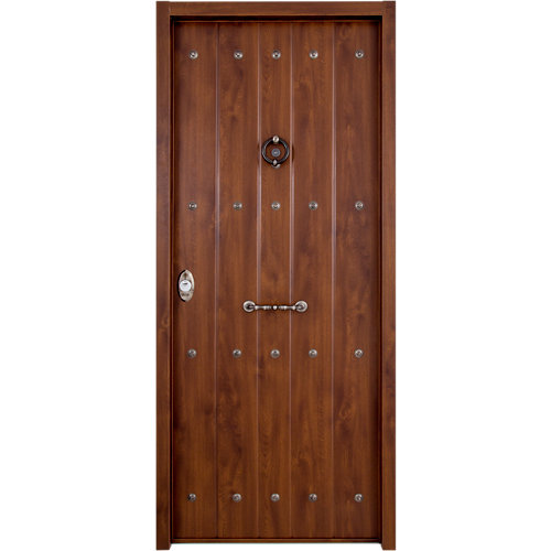 Puerta de entrada acorazada 400 provenzal izquierda roble/blanco de 90.3x208 cm 27 Puerta de entrada acorazada rústica nogal derecha de 90x210 cm