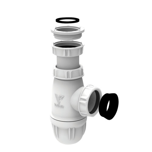 Sifón botella lavabo universal 40 mm de ø