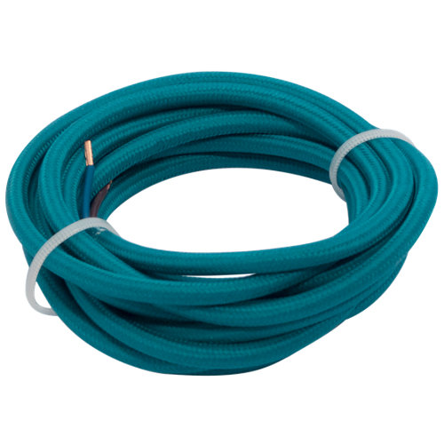 Cable textil chacon h03vv-f 2x0,75 mm² azul de 3 m