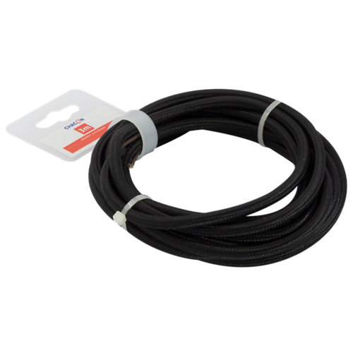 Cable textil chacon h03vv-f 2x0,75 mm² negro de 3 m