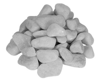 Saco de piedra calcárea rodada Blanco 1000KG 25 y 40 mm