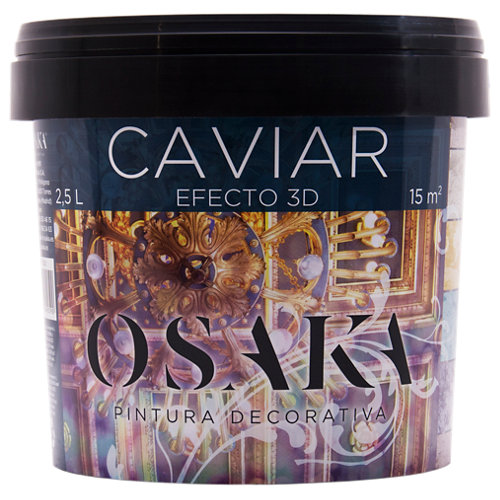 Pintura decorativa osaka caviar plata 2,5l